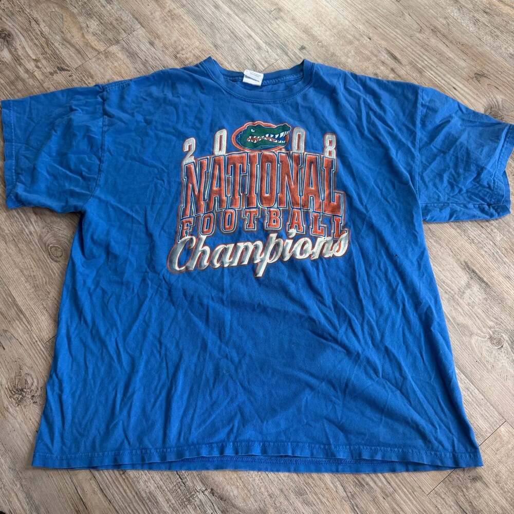 Vintage 2008 Florida Gators National Football Champions T-Shirt Size XL